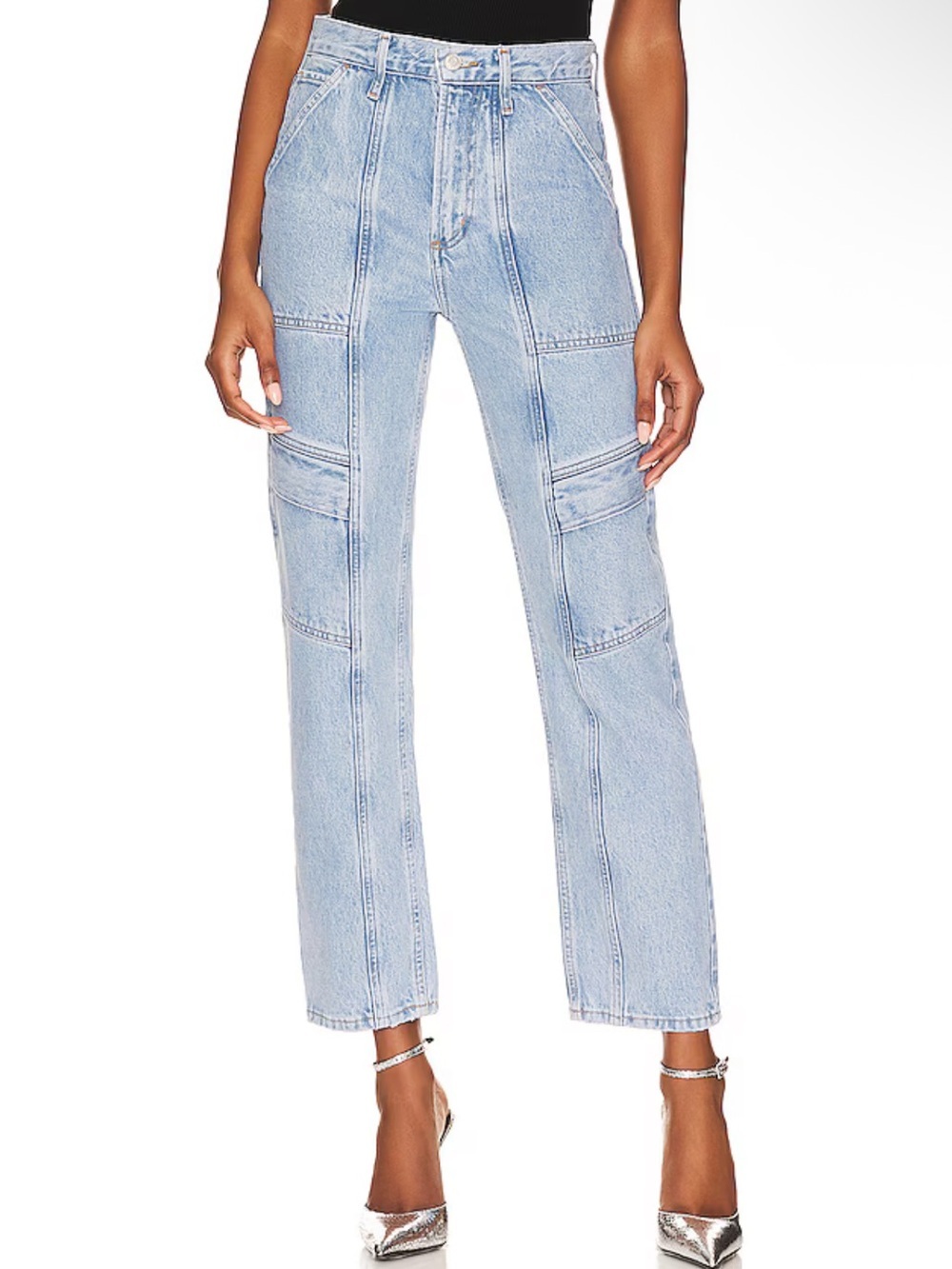 Agolde Cooper Cargo Jeans in Rank Light Wash Size 26
